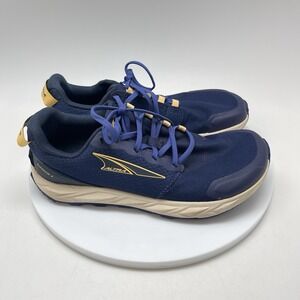 Altra Women's Navy and Beige Trainer with Gold Accents